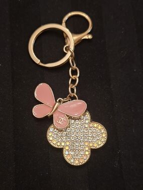 ✨ One-of-a-Kind Handmade Upcycled Chanel Charm Keychain